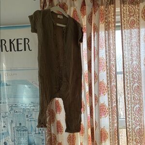 Organic Cotton Jumpsuit - Lightweight Button-Front